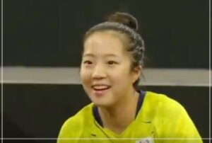 シンユビンの笑顔、2021年10月4日、卓球アジア選手権